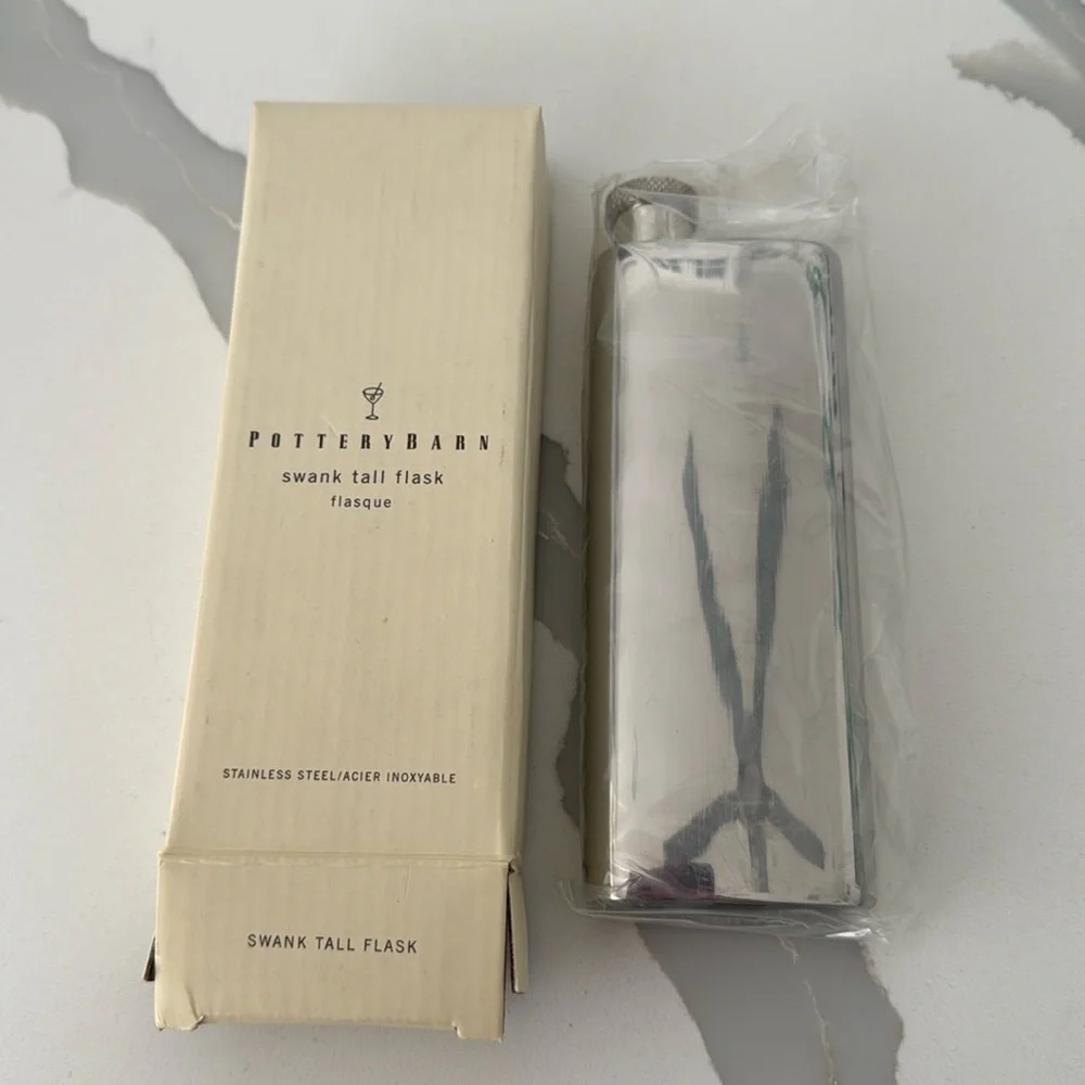 pottery Barn stainless steel flask New